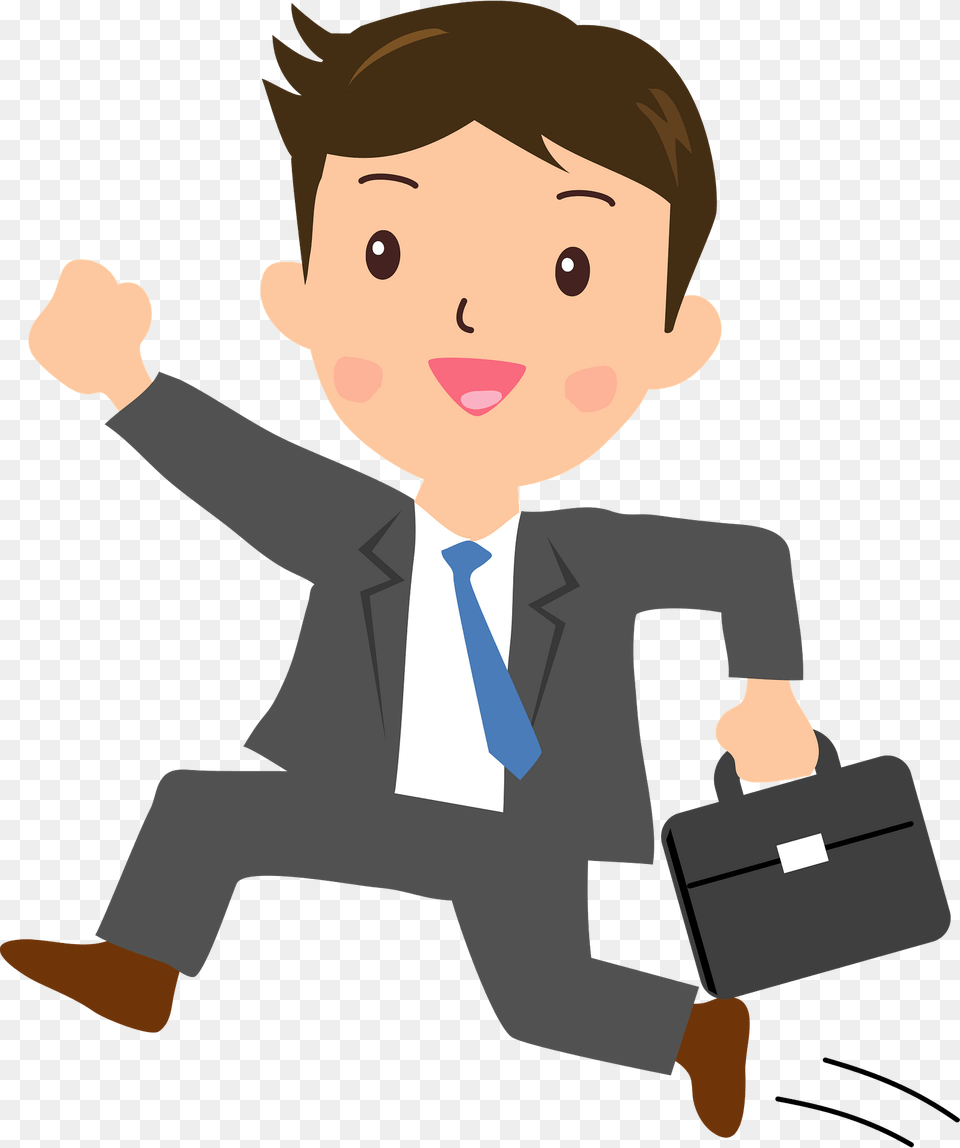 Businessman Is Jumping Clipart, Bag, Baby, Person, Accessories Free Png Download