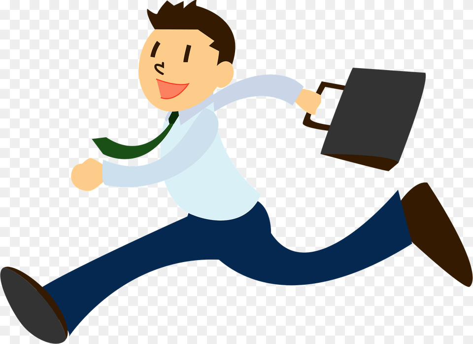 Businessman Is Running Clipart, Bag, Baby, Person, Face Png