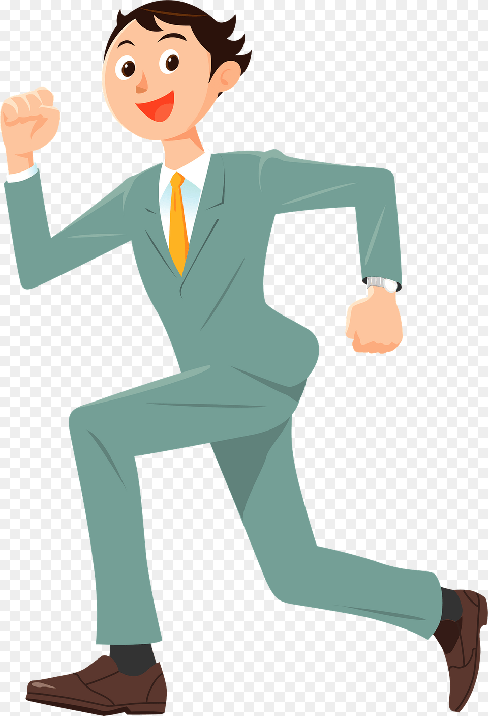 Businessman Is Running Clipart, Suit, Clothing, Formal Wear, Adult Png Image