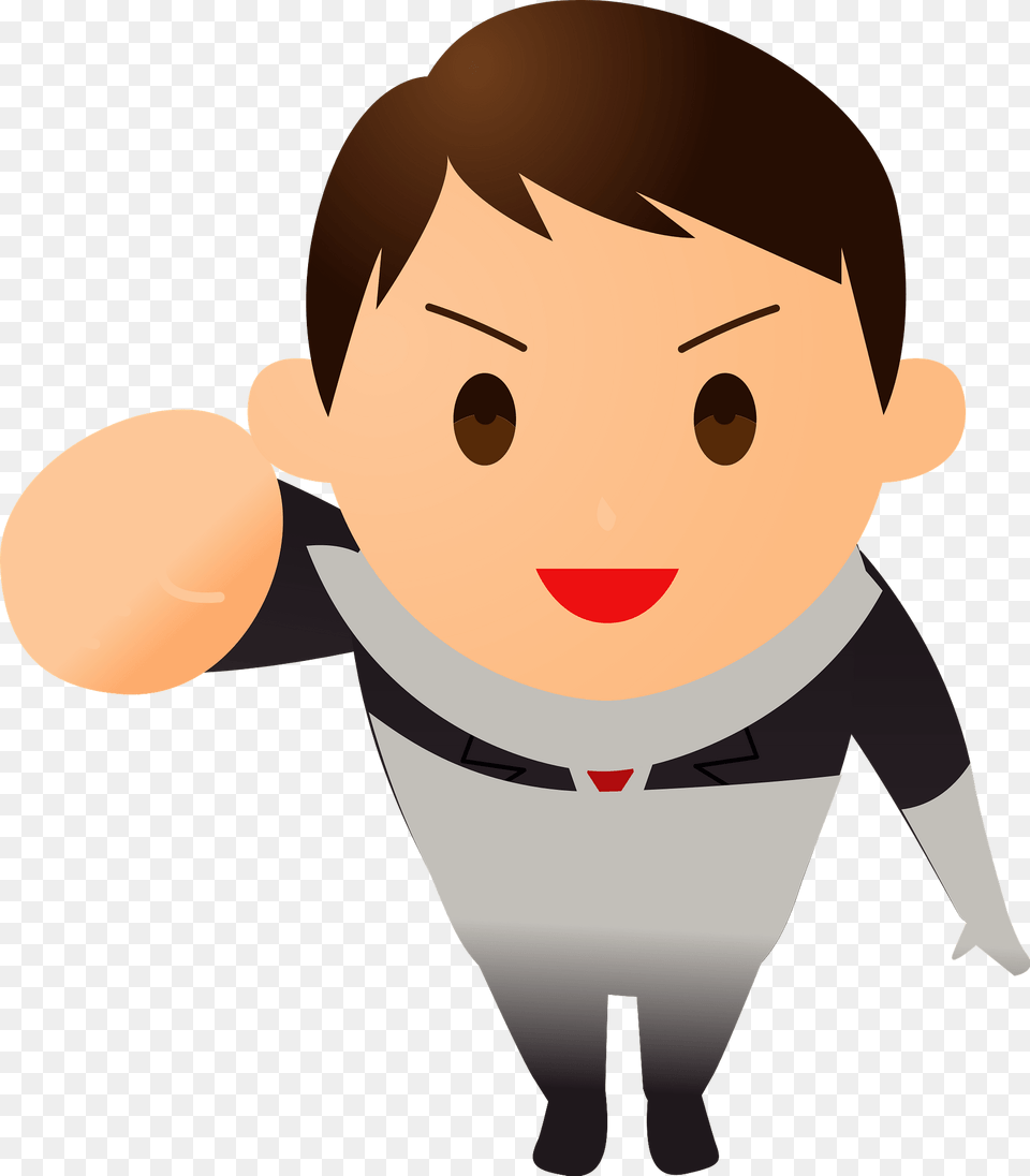 Businessman Is Showing Motivation Clipart, Baby, Person, Face, Head Png Image