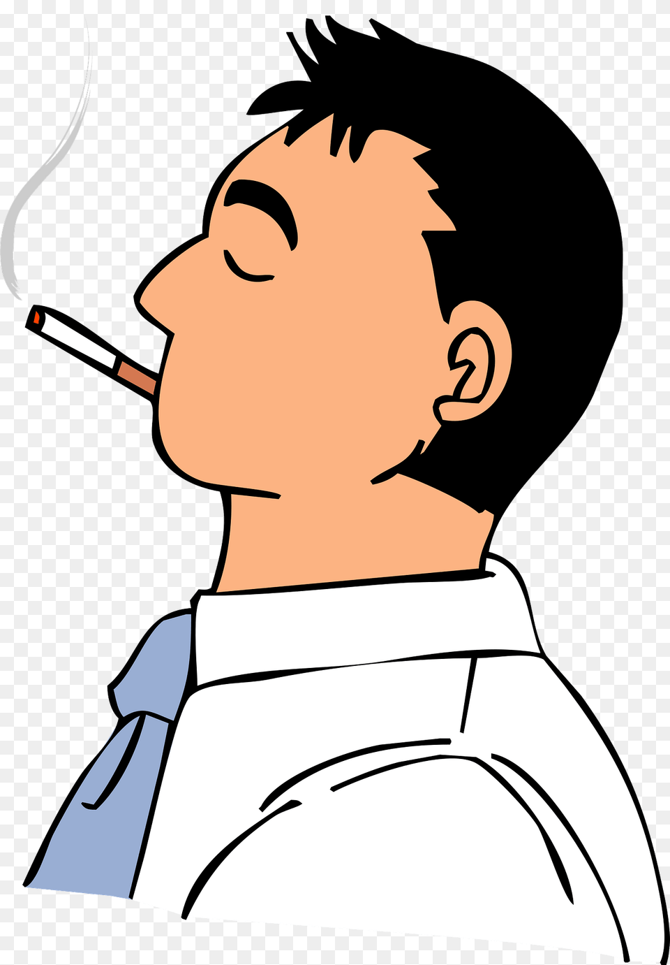 Businessman Is Smoking Clipart, Face, Head, Person, Smoke Png Image