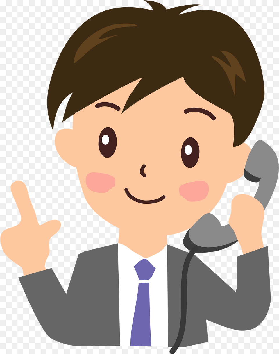 Businessman Is Talking On The Phone Clipart, Body Part, Finger, Person, Hand Free Png