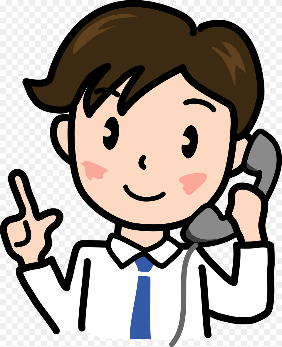 Businessman Is Talking On The Telephone Clipart, Baby, Person, Photography, Face Free Transparent Png