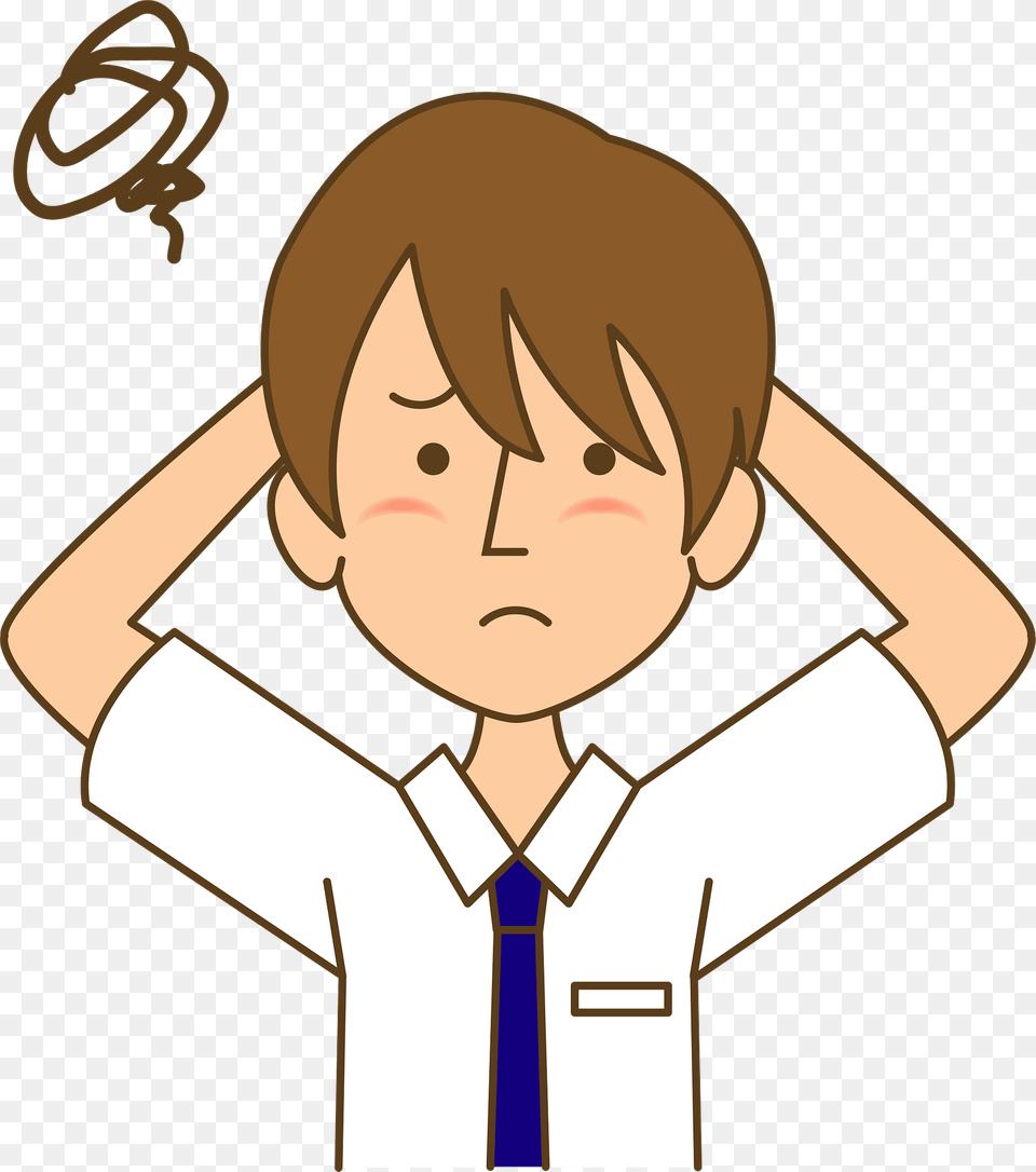 Businessman Is Worried Clipart, Baby, Person, Face, Head Free Transparent Png