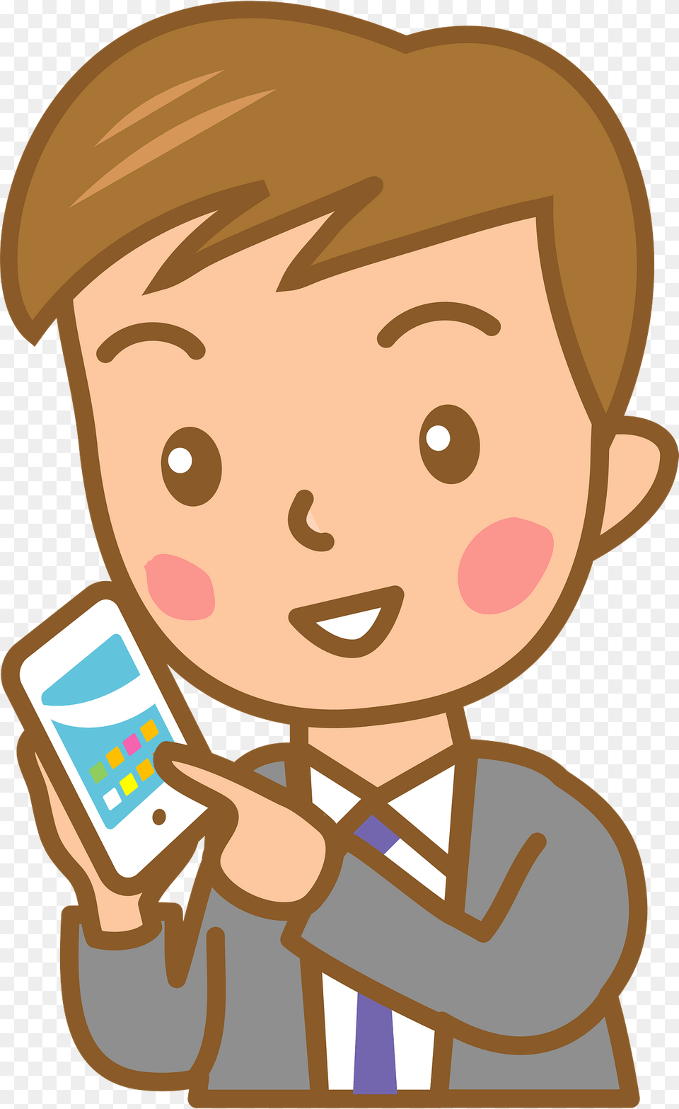 Businessman On His Smartphone Clipart, Photography, Texting, Electronics, Phone Png Image