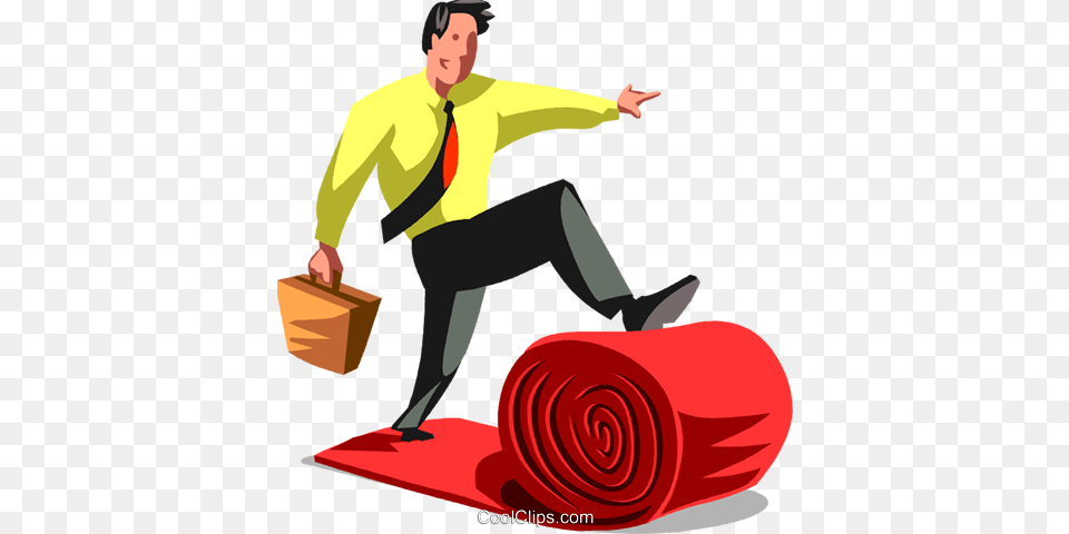 Businessman Rolling Out The Red Carpet Royalty Vector Clip, Accessories, Formal Wear, Tie, Person Free Transparent Png