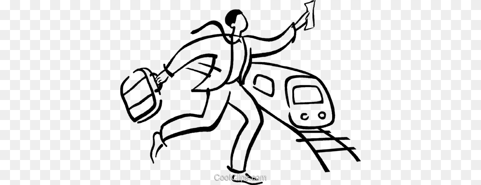 Businessman Running To Catch A Train Royalty Vector Clip Art, Baby, Person, Outdoors, Nature Free Png