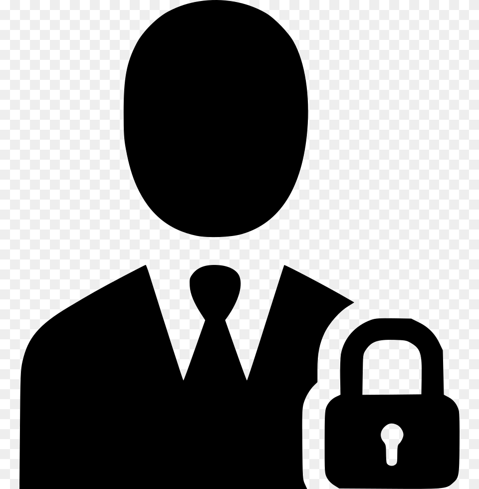 Businessman Secure Safe Protect Lock Locked Password Lock Password Icon, Stencil Png Image