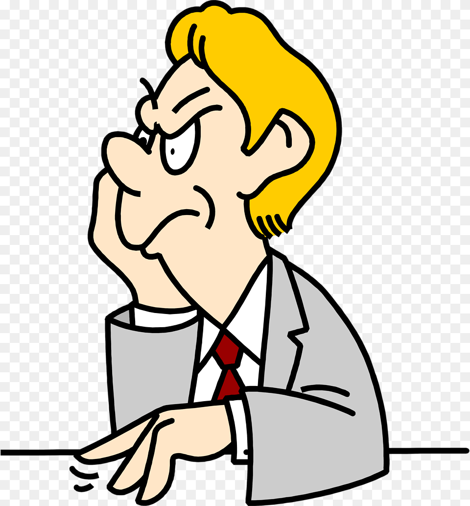 Businessman Stock Photo Frustration Clipart, Person, Cartoon, Face, Head Free Png Download