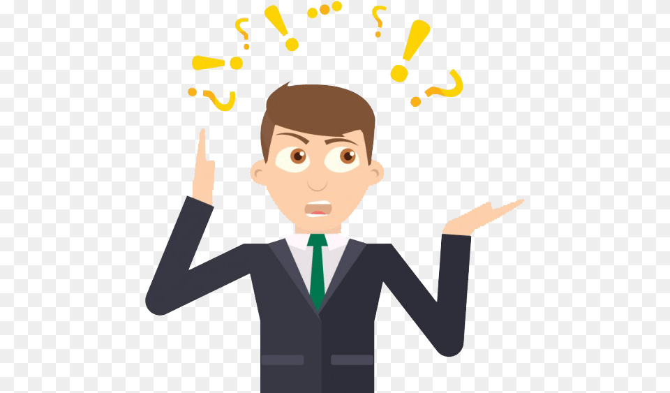 Businessman Thinking Download Surprised Vector, Formal Wear, Head, Baby, Clothing Free Png