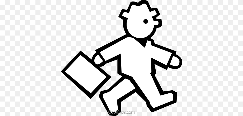 Businessman Walking To Work Royalty Free Vector Clip Art Png Image