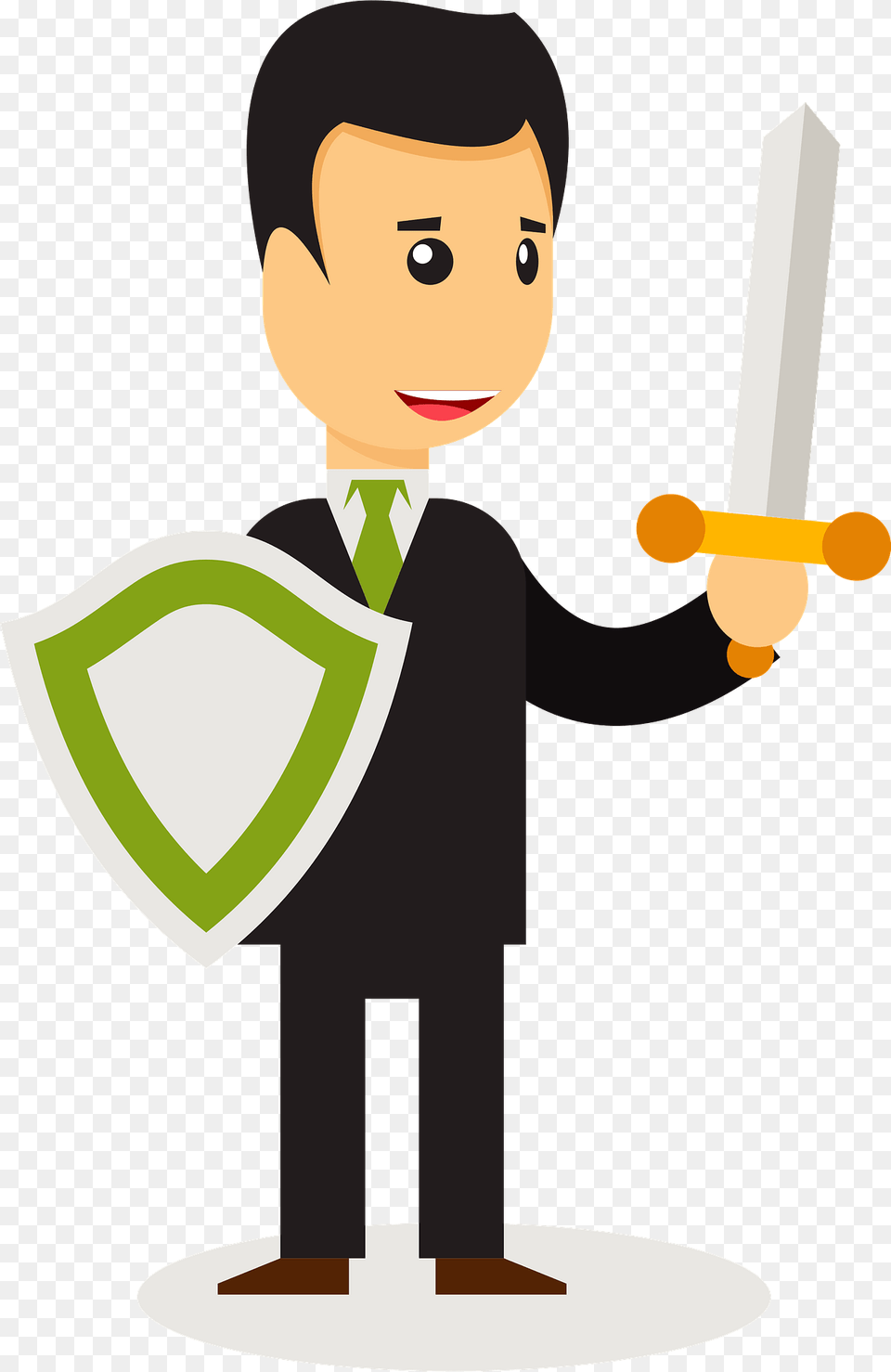 Businessman Warrior Clipart, Sword, Weapon, Face, Head Png Image