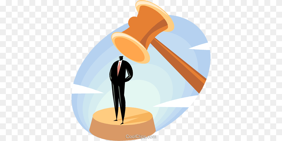Businessman With A Gavel Royalty Vector Clip Art Illustration, People, Person, Adult, Male Free Png