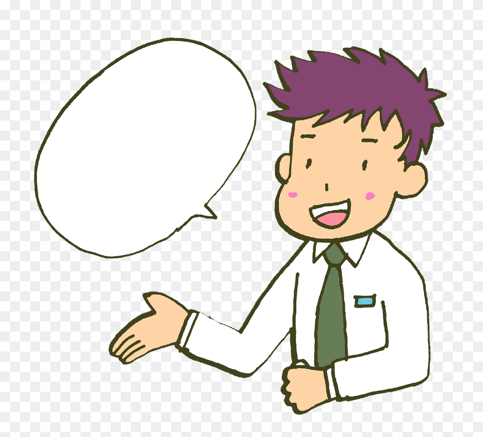 Businessman With A Speech Balloon Clipart, Publication, Book, Comics, Baby Free Png