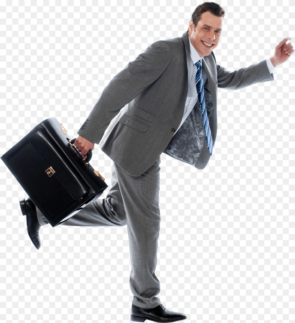Businessman With Briefcase, Formal Wear, Bag, Clothing, Suit Free Png Download