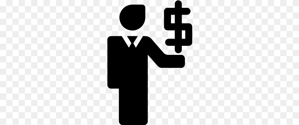 Businessman With Dollar Money Sign Vector Imagenes De Signo De Dinero, Gray Free Png Download