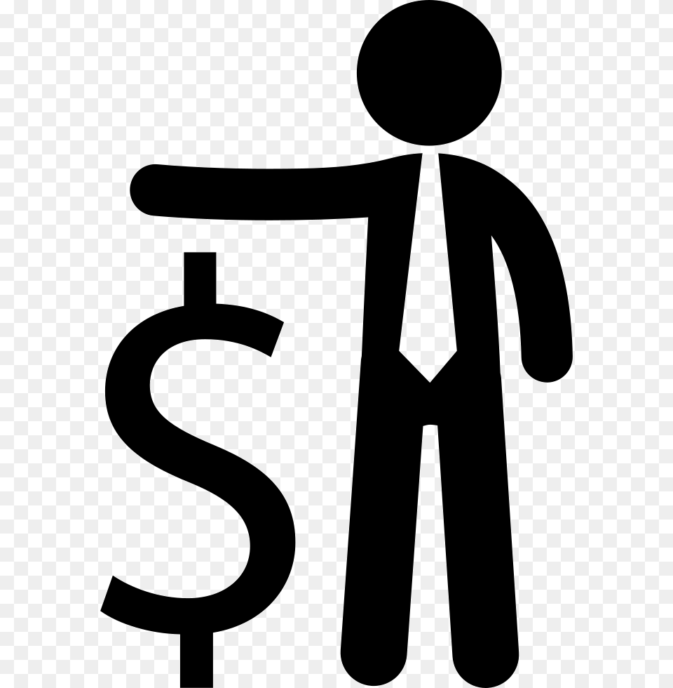 Businessman With Dollar Symbol Personal Natural Vs Juridica, Sign, Stencil, Text Free Png Download
