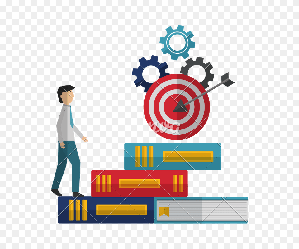 Businessman With Library Books And Target, Adult, Male, Man, Person Free Transparent Png