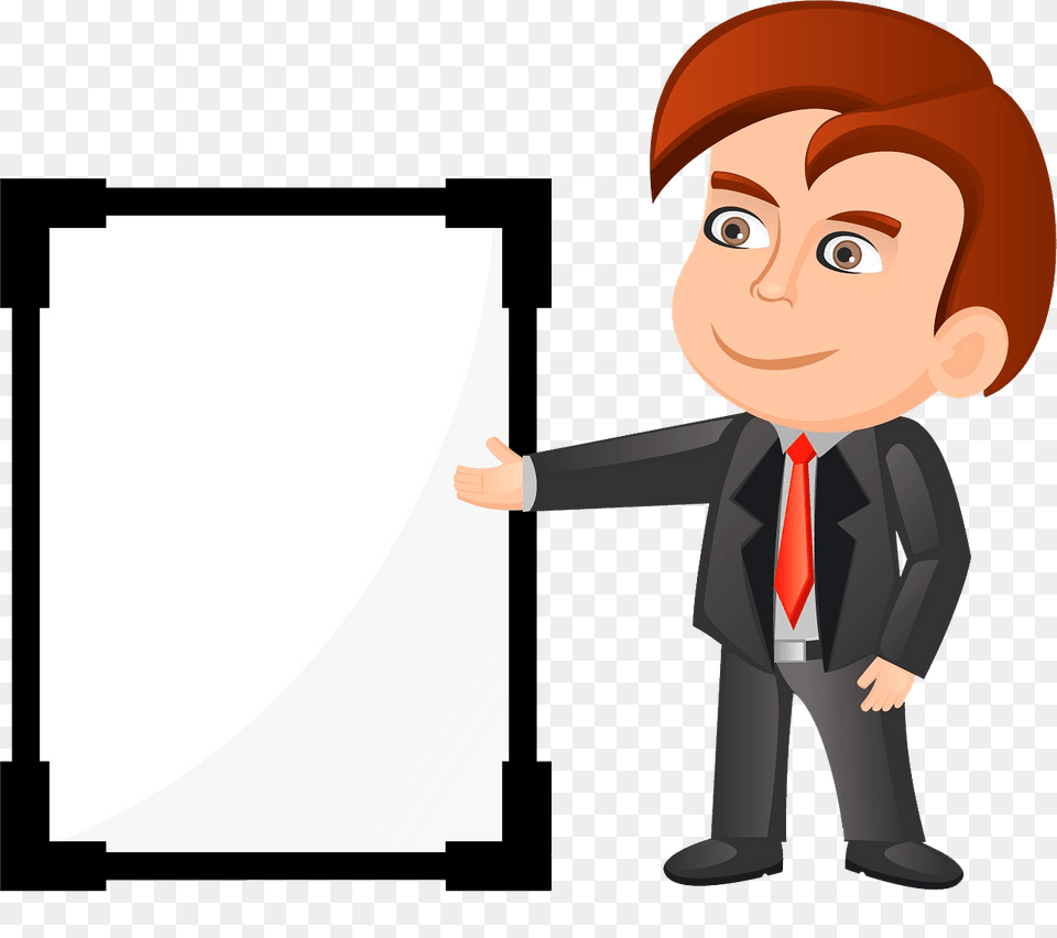 Businessman With Presentation Board Clipart, Photography, Baby, Person, Face Png Image
