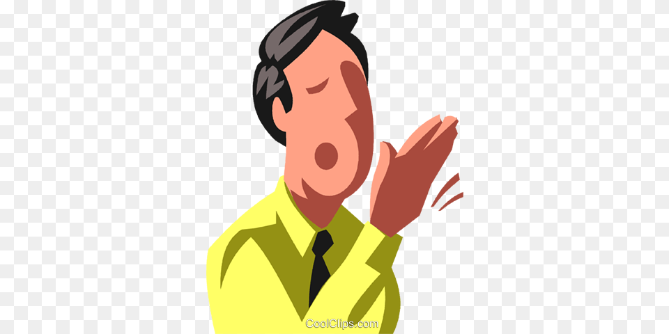 Businessman Yawning Royalty Vector Clip Art Illustration, Accessories, Tie, Formal Wear, Male Free Transparent Png