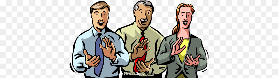 Businessmen And Women Clapping Royalty Vector Illustration, Adult, Person, Man, Male Free Png