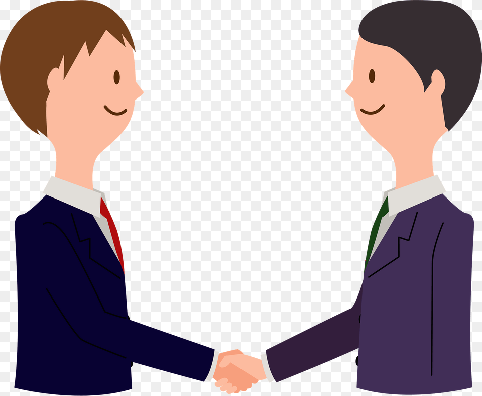 Businessmen Are Shaking Hands Clipart, Hand, Body Part, Person, Conversation Free Png Download