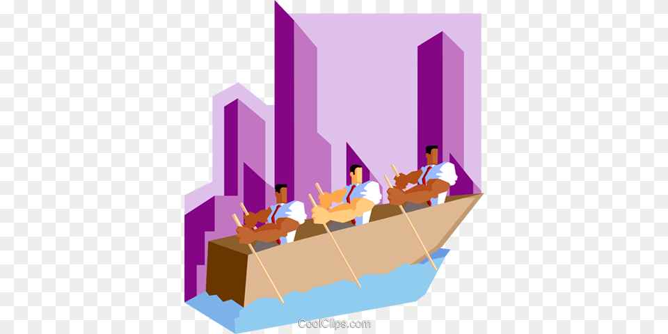Businessmen Rowing To Destination Royalty Vector Clip Art, People, Person, Adult, Male Png