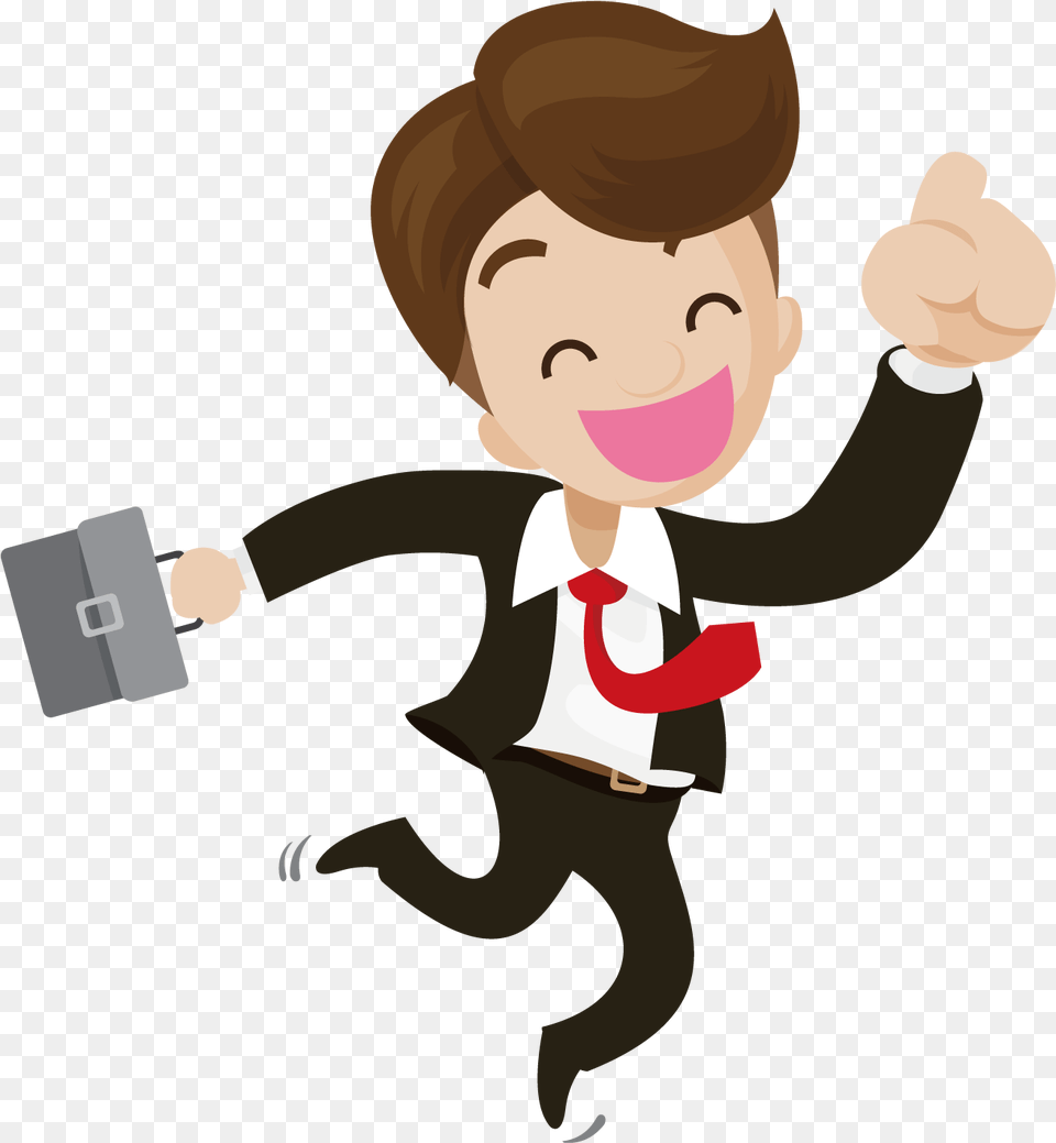 Businessperson Illustration Happy Happy Business People Clipart, Baby, Bag, Person, Face Free Png Download