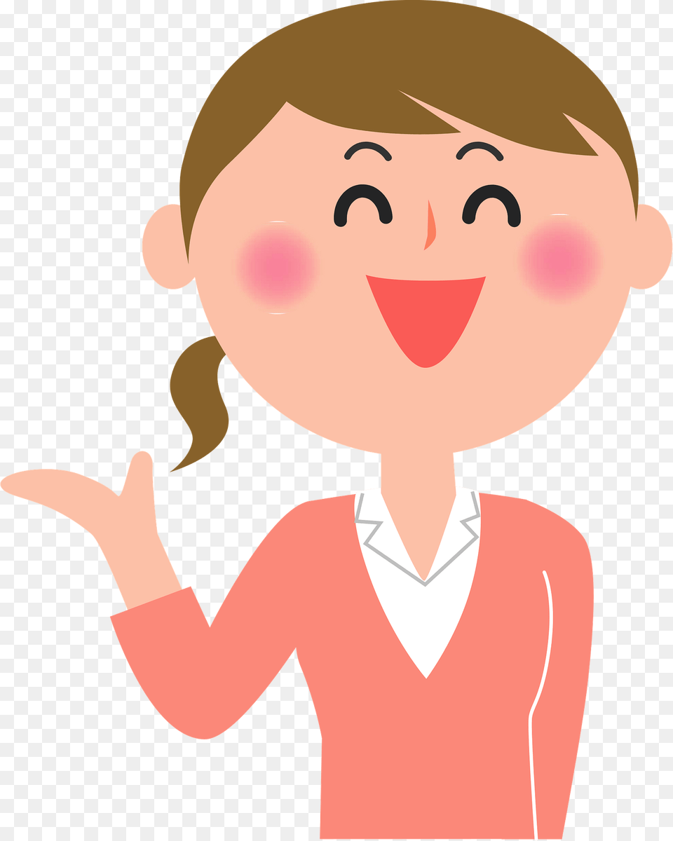 Businesswoman Acting As A Guide Clipart, Baby, Person, Face, Head Free Png