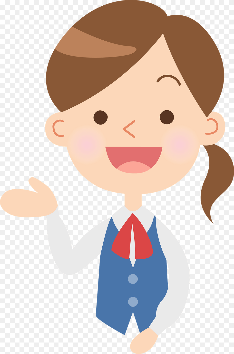 Businesswoman Acting As A Guide Clipart, Accessories, Formal Wear, Tie, Baby Png Image