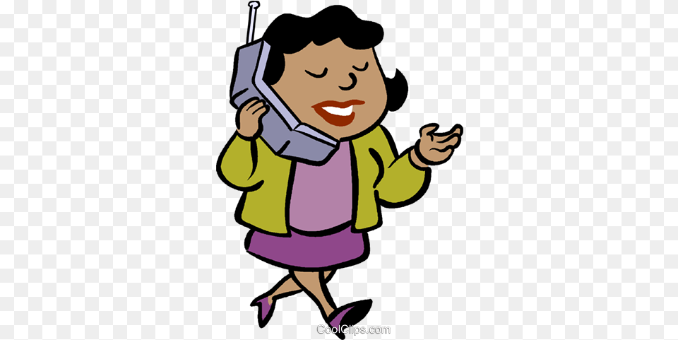 Businesswoman Clip Art Talking On Phone, Baby, Person, Clothing, Coat Free Png Download