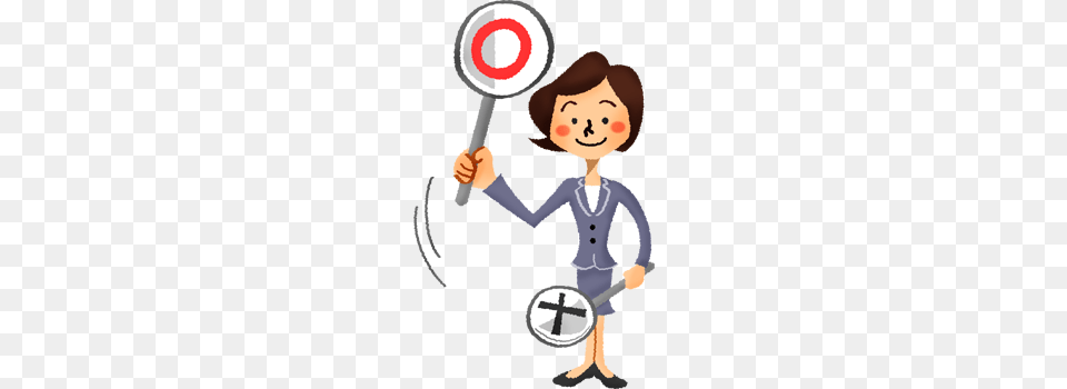 Businesswoman Holding Signboard Of Correct Mark Clipart, Baby, Person, Face, Head Free Png Download