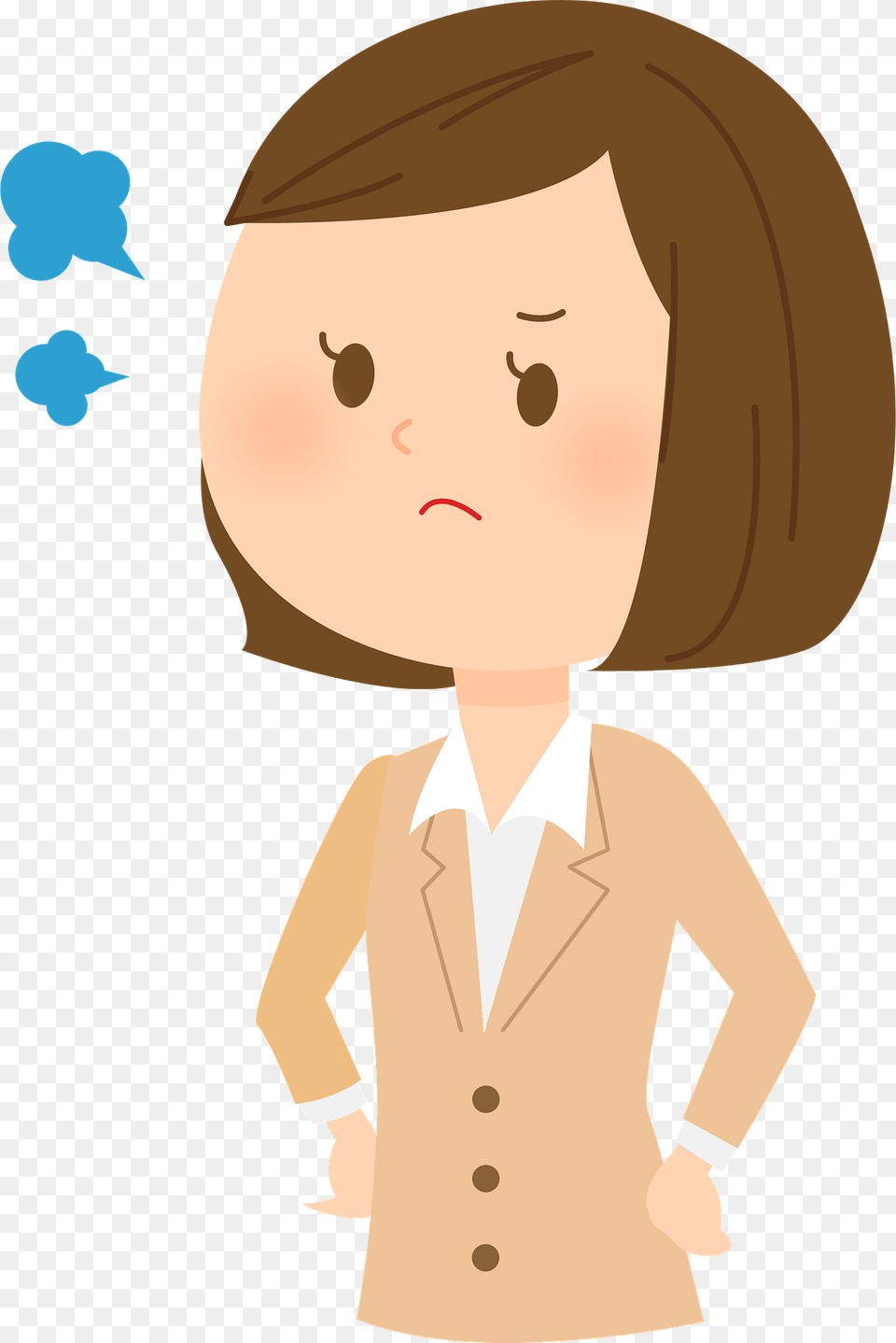 Businesswoman Is Angry Clipart, Clothing, Coat, Baby, Person Png Image