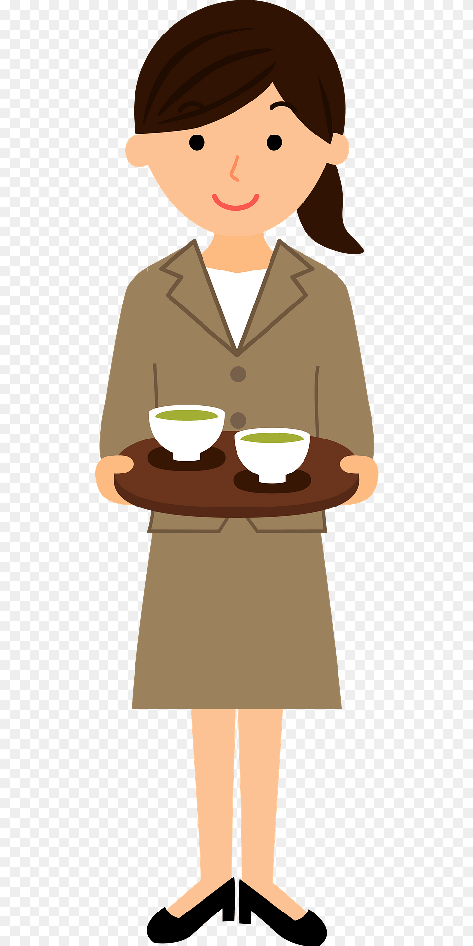 Businesswoman Is Drinking Tea Clipart, Meal, Lunch, Food, Boy Png Image