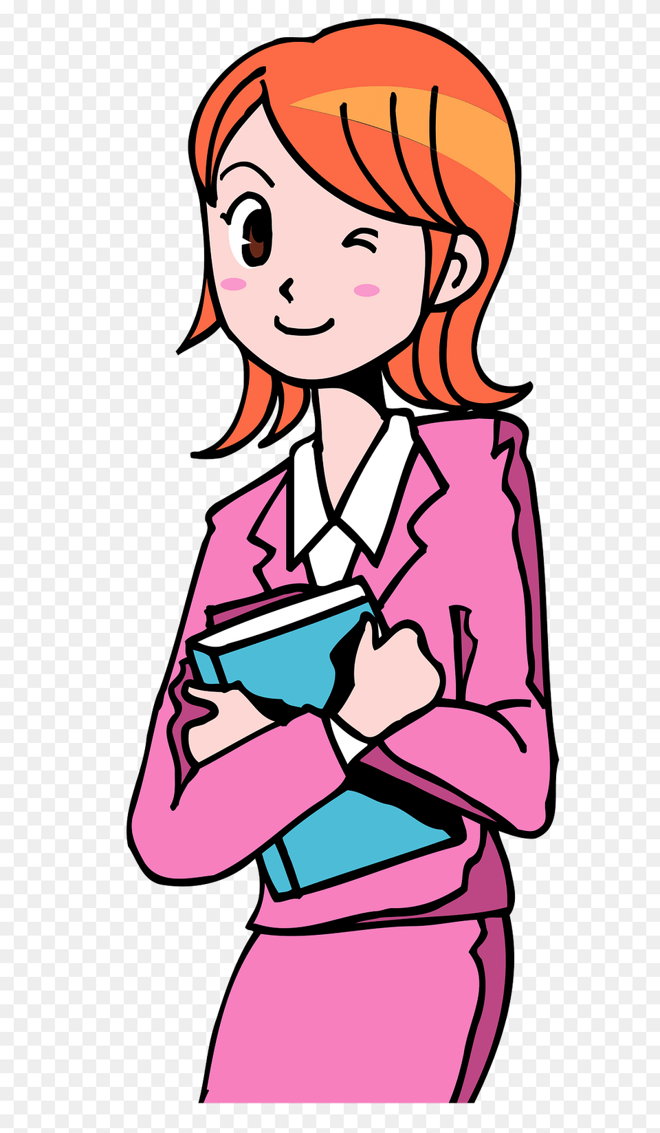 Businesswoman Is Winking Clipart, Publication, Book, Comics, Baby Free Png Download