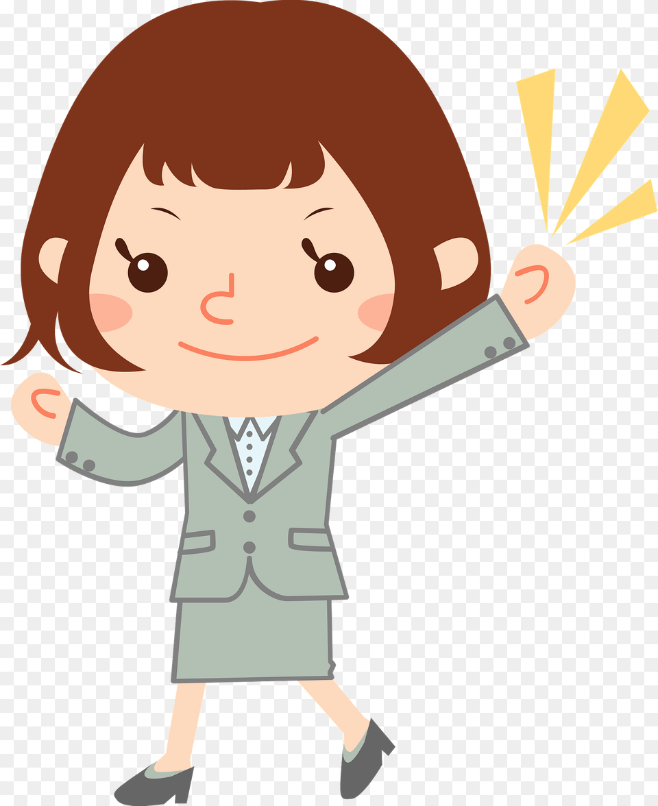 Businesswoman Is Working Clipart, Book, Comics, Publication, Clothing Free Png Download