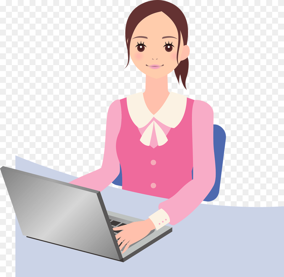 Businesswoman Is Working On Her Laptop Computer Clipart, Electronics, Pc, Adult, Person Free Png