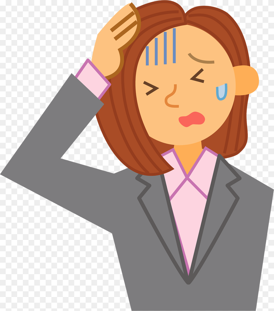 Businesswoman Makes A Mistake Clipart, Suit, Clothing, Coat, Formal Wear Free Transparent Png