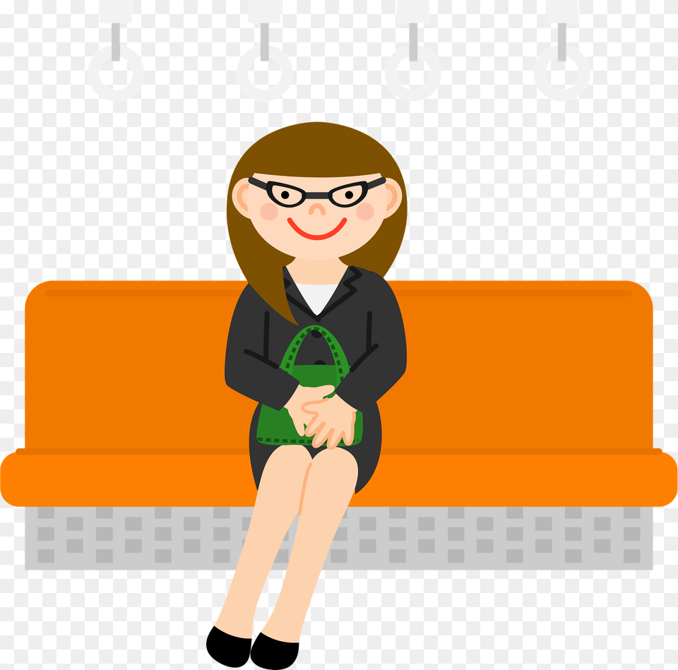 Businesswoman On The Train Clipart, Person, Male, Boy, Child Free Png