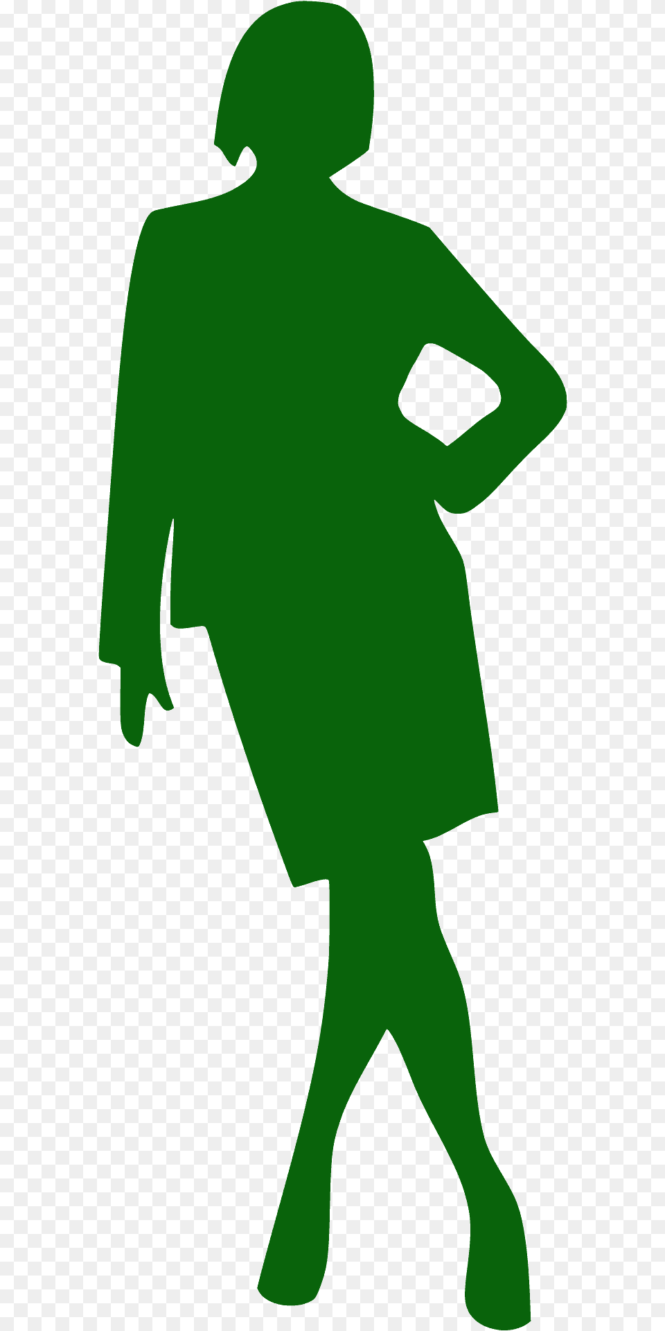 Businesswoman Silhouette, Green, Person, Alien Png Image