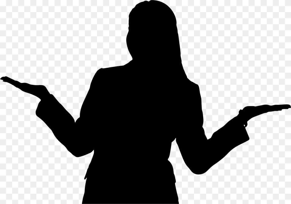 Businesswoman Silhouette Vmrda, Gray Png