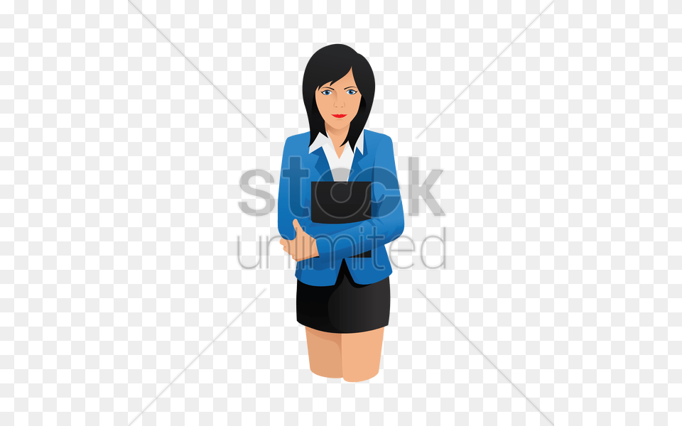Businesswoman With Black Folder Vector Image, Adult, Female, Person, Woman Free Png Download