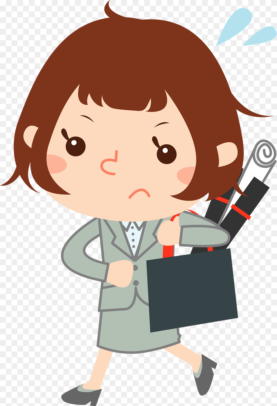 Businesswoman Work Clipart, Book, Comics, Publication, Baby Free Transparent Png