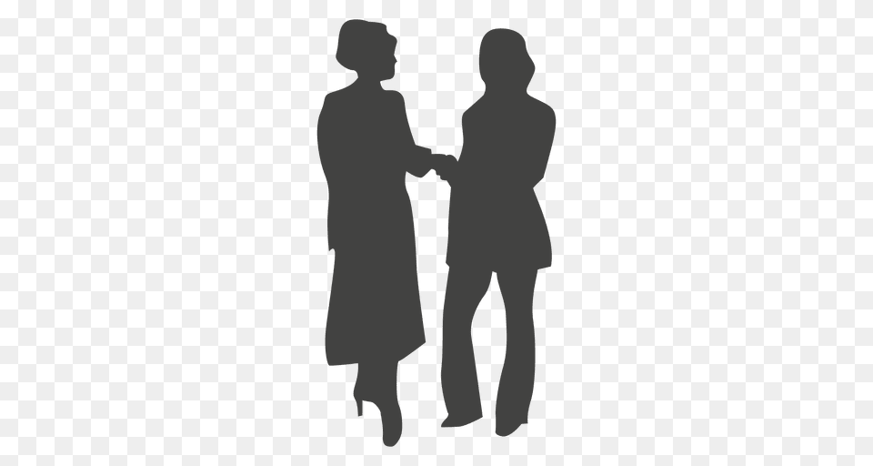 Businesswomen Shaking Hands Silhouette, Body Part, Hand, Person, Adult Free Png