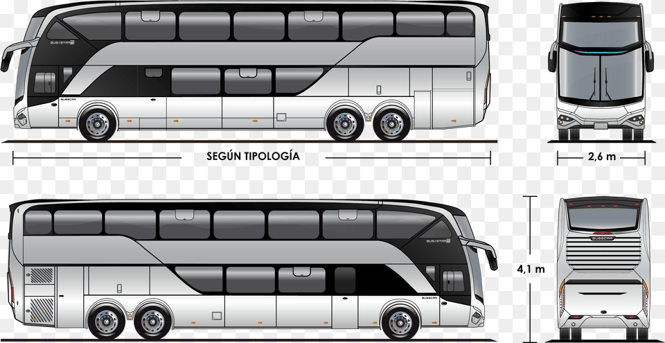 Busstar Dd S Layout Marcopolo 1800 Dd Blueprint, Bus, Tour Bus, Transportation, Vehicle Free Png