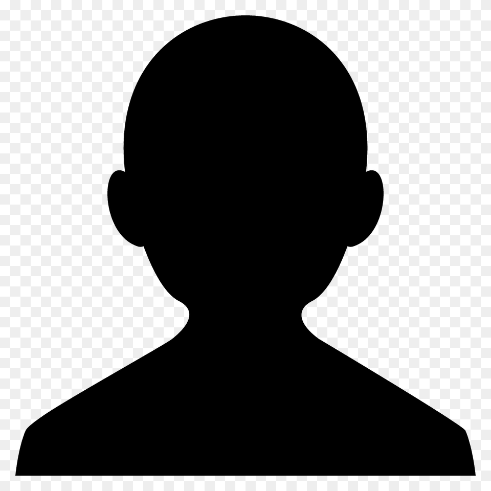 Bust In Silhouette Emoji Clipart, Adult, Male, Man, Person Free Png Download