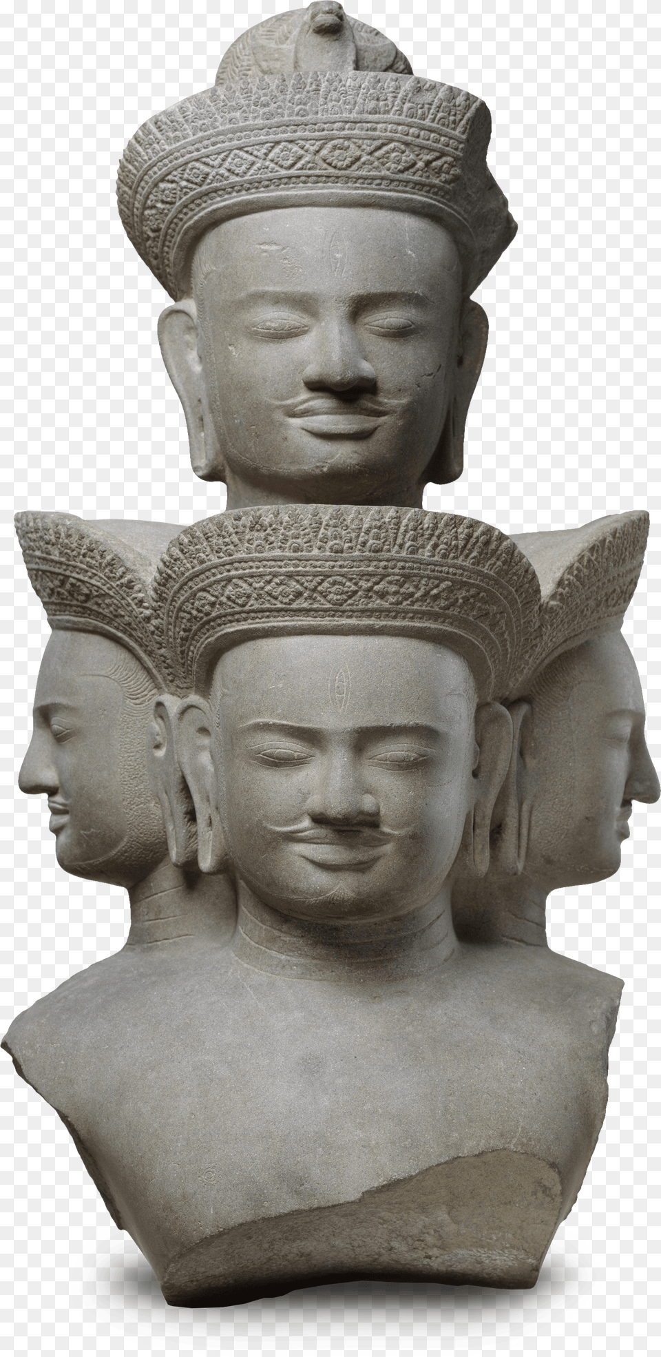 Bust Of Five Headed Shiva 950 Ce Khmer Art Shiva Khmer Art, Archaeology, Baby, Face, Head Free Png Download