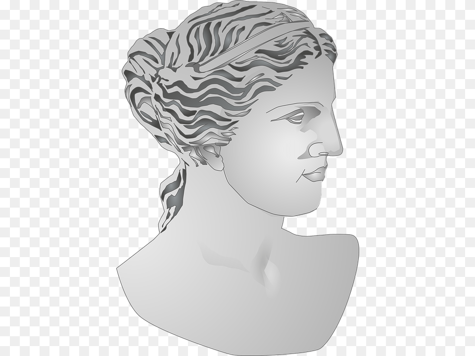 Bust Roman Statue Woman Sculpture Marble Bust Goddess Of Venus Profile, Art, Portrait, Face, Photography Free Png Download