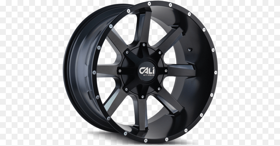 Busted Satin Black Milled Spokes Cali Offroad Wheels Busted, Alloy Wheel, Car, Car Wheel, Machine Free Transparent Png