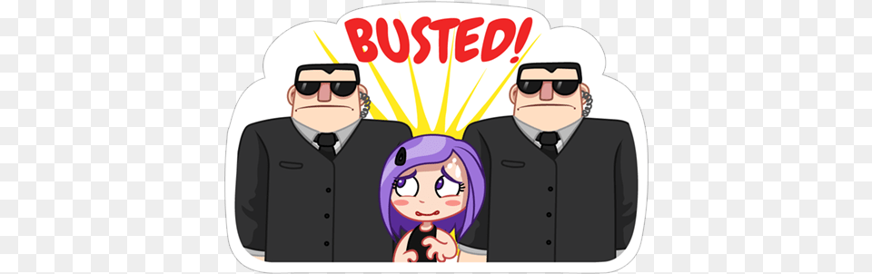 Busted Transparent Sticker Cartoon, Accessories, Publication, Comics, Book Free Png Download
